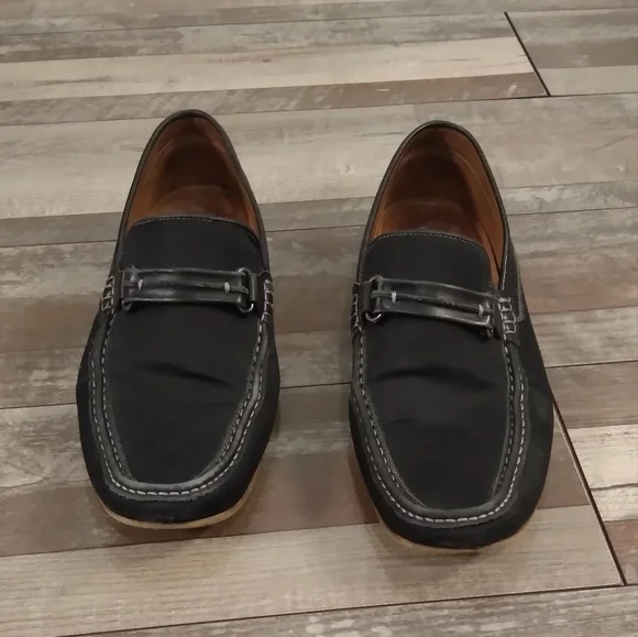 Donald Pliner Donnien Black Leather Loafer Dress Shoes Size 11M - Picture 2 of 9